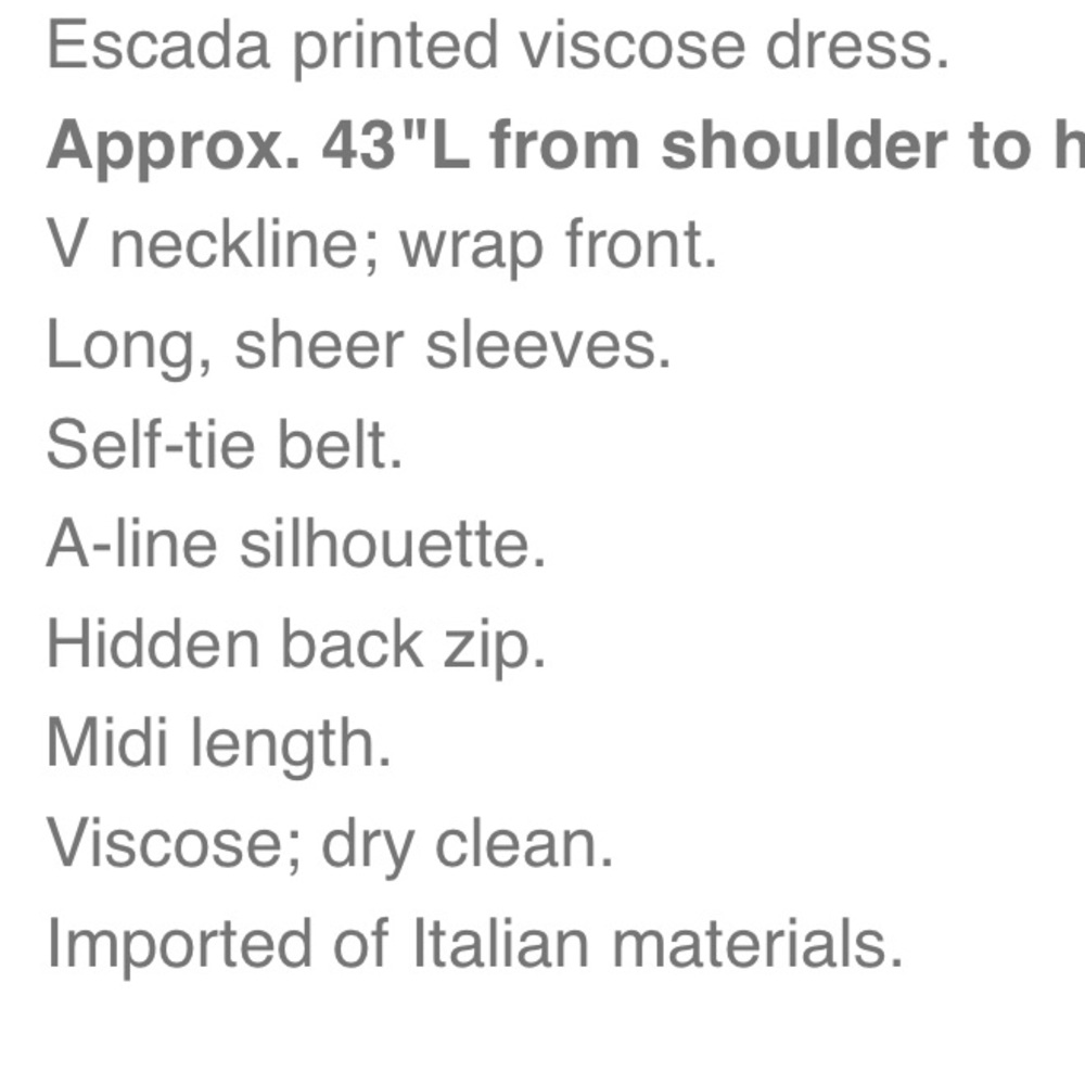 Escada Green & Black print faux wrap dress. - Picture 8 of 11
